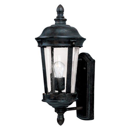 Maxim One Light Bronze Seedy Glass Wall Lantern 3020CDBZ